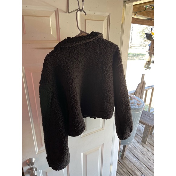 SHEIN Button Teddy Jacket (Black) (XL) - Picture 4 of 6